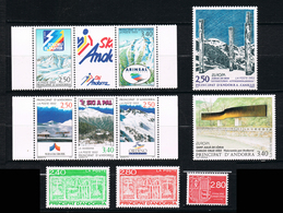 ANDORRE FRANCE Lot 1993 N°triptyque 426A 429A 430 431 435 436 437 - Usados