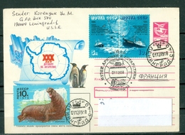 CCCP - ENVELOPPE AVEC ENTIER + COMPLEMENT DU XXX ANNIVERSAIRE DU 01 - 12 - 89 - International Polar Year