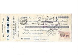 TRAITE - MANUFACTURE DE BLANCS  MINERAUX " LA DUBOLINE " CHATELLERAULT - VIENNE " 1934 - Wechsel
