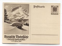 Germany WINTER OLYMPIC GAMES POSTCARD 1936 - Hiver 1936: Garmisch-Partenkirchen