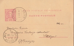 Portugal & Bilhete Postal, Mafra A Estugarda Alemanha 1903 (8683) - Cartas & Documentos