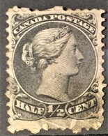 CANADA 1868/76 - Canceled - Sc# 21 - 1/2c - Used Stamps