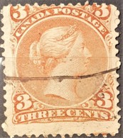 CANADA 1868/76 - Canceled - Sc# 25 - 3c - Usati