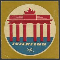 INTERFLUG DDR AIRLINES - LABEL 9 X 9 Cm (see Sales Conditions) - Unclassified