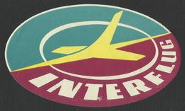 INTERFLUG DDR AIRLINES - LABEL 7,5 X 12,5 Cm (see Sales Conditions) - Unclassified