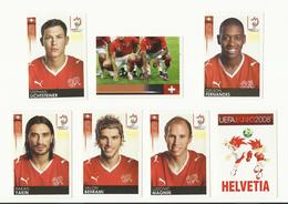 PANINI STICKERS - EURO 2008 – SWITZERLAND – HELVETIA – LOT OF SEVEN (7) - Englische Ausgabe