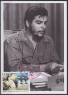 TMA-504 CUBA 2008 MAXIM CARD 2008 STAMP ERNESTO CHE GUEVARA RED-BLUE CANCEL. - Maximum Cards