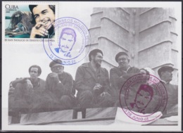 TMA-524 CUBA 2008 MAXIM CARD 2008 STAMP ERNESTO CHE GUEVARA RED-BLUE CANCEL. - Maximum Cards