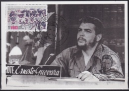 TMA-530 CUBA 2008 MAXIM CARD 2007 STAMP ERNESTO CHE GUEVARA BLACK CANCEL. - Maximum Cards