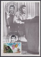 TMA-532 CUBA 2008 MAXIM CARD 1988 STAMP ERNESTO CHE GUEVARA BLACK CANCEL. - Maximum Cards