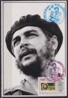 TMA-546 CUBA 2005 MAXIM CARD 1987 STAMP ERNESTO CHE GUEVARA RED-BLUE CANCEL. - Cartes-maximum