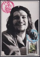 TMA-547 CUBA 2005 MAXIM CARD 5c 2002 STAMP ERNESTO CHE GUEVARA RED-BLUE CANCEL. - Cartes-maximum