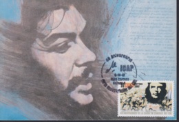 TMA-561 CUBA 2007 MAXIM CARD 2007 90c STAMP ERNESTO CHE GUEVARA BLACK CANCEL. - Maximumkarten