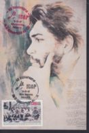 TMA-565 CUBA 2007 MAXIM CARD 2007 65c STAMP ERNESTO CHE GUEVARA BLACK CANCEL. - Maximum Cards