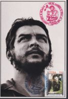 TMA-574 CUBA 2005 MAXIM CARD 2002 75c STAMP ERNESTO CHE GUEVARA RED-BLUE CANCEL - Maximumkarten