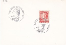 L-Luxembourg 1973. Majorité Prince Henri (7.321) - Covers & Documents