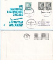 Vol Inaugural Luxembourg-Chicago (7.325) - Covers & Documents