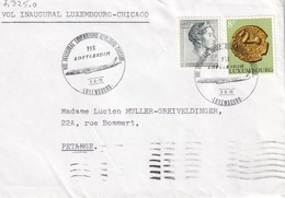 Luxembourg 1973. Vol Inaugural Luxembourg-Chicago (7.325.0) - Cartas & Documentos