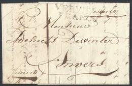 L 1828 Marque Noire VERVIERS/FRANCO Pour Anvers - 1815-1830 (Hollandse Tijd)