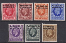 MOROCCO AGENCIES 1935 - 1936 SET TO 1s SG 66/72 MOUNTED MINT Cat £14.75 - Morocco Agencies / Tangier (...-1958)