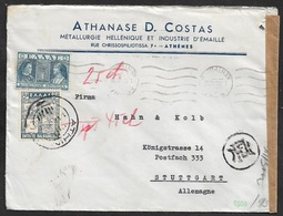 1940 GREECE To GERMANY - DOUBLE CENSOR OKW And GREECE CENSOR STRIP - ENTENTE BALKANIQUE - Brieven En Documenten