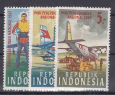 Indonesia 1967 Airplanes Mi#578-580 Mint Never Hinged - Airplanes