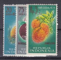 Indonesia 1961 Fruits Mi#320-322 Mint Never Hinged - Frutas