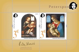 Finland. Peterspost. Leonardo Da Vinci. 500 Years From The Date Of Death, Block (FV Price!) - Ungebraucht