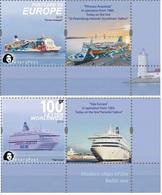 Finland. Peterspost. Modern Ships Of The Baltic Sea, 2019, Set Of 2 Stamps With Labels (FV Price!) - Bateaux