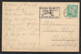 1925 DT. REICH - SONDERSTEMPEL BADEN BADENER RENNEN - PFERDERENNEN HORSE RACING CHEVAL - Paarden