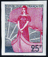 France Non Dentelés N°1216 25f  Vert-gris Et Rouge Marianne à La Nef Qualité** - No Dentado