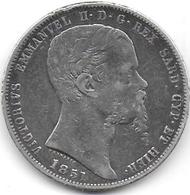 5 Lire  Victor Emmanuel II   1851 P - Piemonte-Sardinië- Italiaanse Savoie