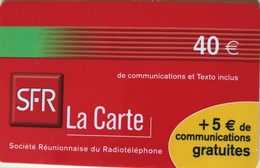 REUNION - Recharge SFR La Carte - 40 Euros + 5 - Réunion