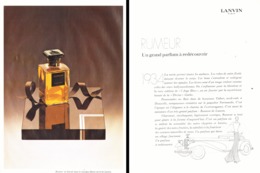 PUB PARFUM " RUMEUR " De " LANVIN " 1979  ( 1 ) - Unclassified