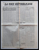 LA VOCE REPUBBLICANA (Quotidiano Del Partito Repubblicano) 14 Giugno 1944 (La Liberazione Di Roma) - Italiaans