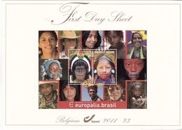 Belgien Belgique 2011: "Europalia,brasil" (Indiens Indigénes) First Day Sheet 2011-23 Mit ET-o BRUXELLES 02.11.2011 - American Indians