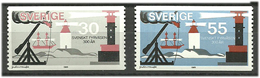 Sweden 1969 300 Years Of Beacon Technology In Sweden, Lighthouse And Ship., Mi 655-656, MNH(**) - Nuevos