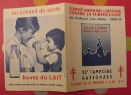 Carnet De Timbres Antituberculeux 1962-63. Pub Buvez Du Lait, Savon. Tuberculose Anti-tuberculeux. - Tuberkulose-Serien