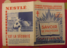 Carnet De Timbres Antituberculeux 1959-60. Pub Nestlé . Tuberculose Anti-tuberculeux. - Tuberkulose-Serien