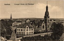 CPA AK Saarlouis Evangelische Kirche Mit Pfarrhaus GERMANY (939511) - Kreis Saarlouis