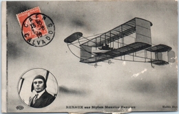 Aviation 1910 - Timbre Grande Semaine D'aviation - Aviateur RENAUX Sur BIPLAN Maurice Farman - Caen -cerisy La Foret - Aviatori