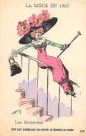 Illustrateur      Roberty       Mode.1910   Chapeau. Les Entravées Descendre Un Escalier     (voir Scan) - Other & Unclassified