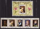 UPPER YAFFA 1967  Portraits D'enfants Murillo, Velasquez, Renoir  Série Complète Bande De 5 + Bloc Michel 83-87 Bloc 15 - Jemen