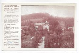 CPA PUB PUBLICITAIRE PLAINFAING, PENSION DE FAMILLE " LES SAPINS ", Format Environ 9 Cm Sur 14 Cm, VOSGES 88 - Plainfaing