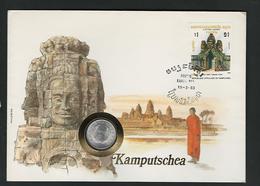 KAMPUTSCHEA - 5 CENTAVOS1979  / /  STAMP - COVER - COIN  / / PHILSWISS 1983 - Cambodia