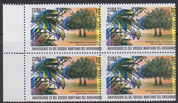 CUBA 2019 Lovely Tree 10c 4-BLOCK ERROR:messy Print+perf. - Geschnittene, Druckproben Und Abarten