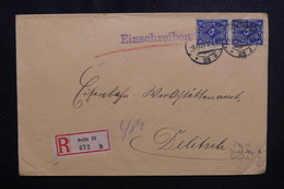 ALLEMAGNE - Enveloppe En Recommandé De Berlin Pour Delitzsch En 1922  - L 50252 - Brieven En Documenten