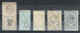 FRANCE Petit Lot De 5 Fiscaux - Marche Da Bollo