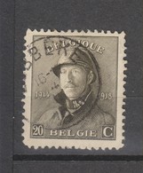 COB 170 Oblitération Centrale LEBBEKE - 1919-1920 Roi Casqué