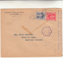 Alessandria From Montreux ( Suisse ) Cover Con Censura 1944 - Lettres & Documents